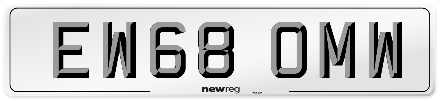 EW68 OMW Number Plate from New Reg